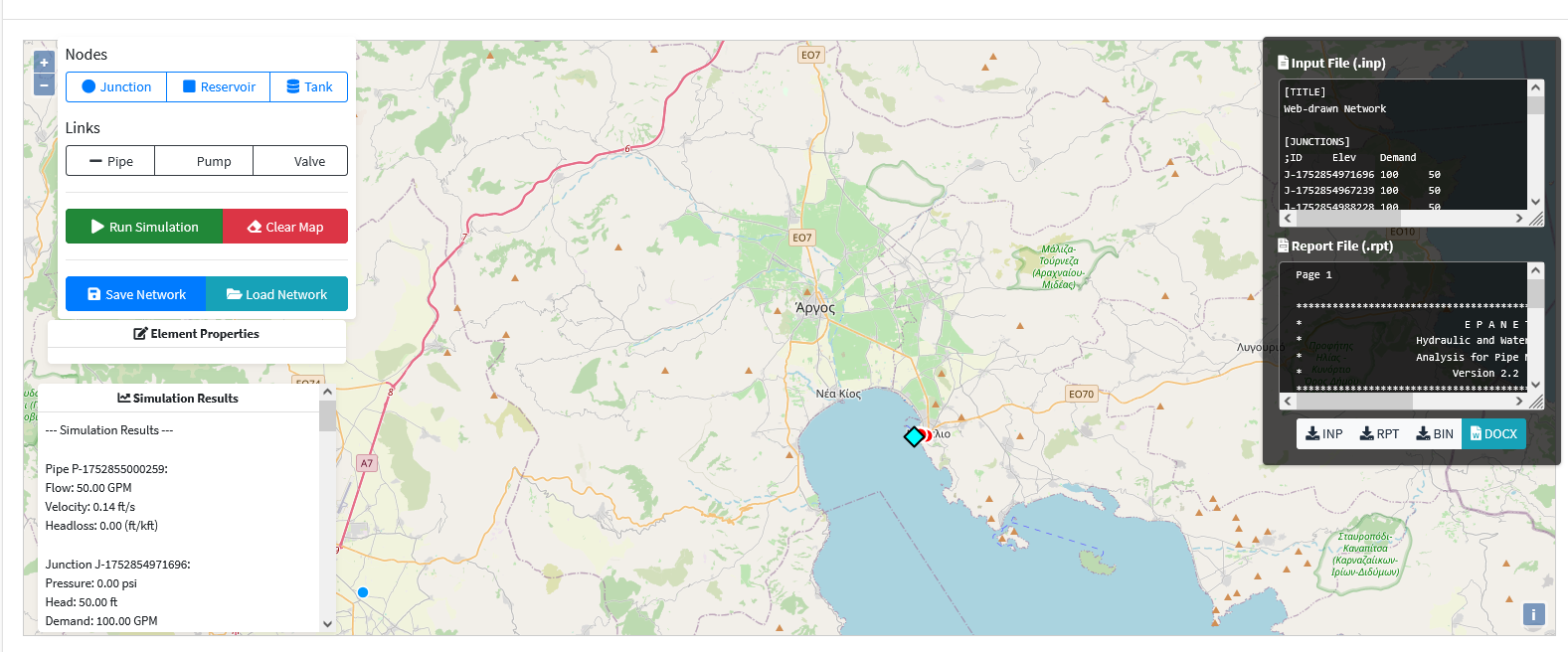 Δίκτυα ύδρευσης - Epanet